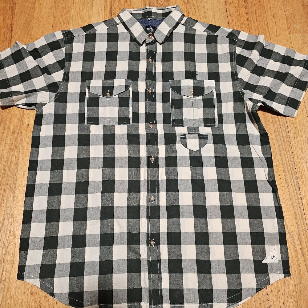 10.Deep Green And White Plaid Button Down Shirt